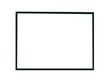 Empty black picture frame isolated on white background