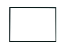 Empty Black Picture Frame Isolated On White Background