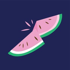 Sticker - sliced watermelon