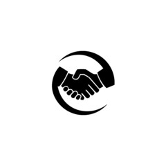 Canvas Print - Handshake icon isolated on white background. Partners concept