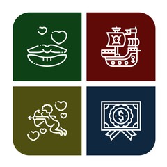 Sticker - Set of invitation icons