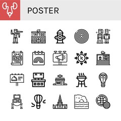 Canvas Print - Set of poster icons