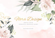 Elegant flower watercolor background card. Wedding invitation flora.