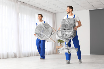 Sticker - Loaders carrying furniture in flat