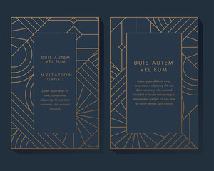 Blue and Gold Invitation Design