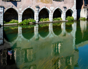 Wall Mural - Old public wash house in chartres