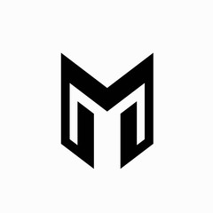 Wall Mural - M logo design, letter M logo