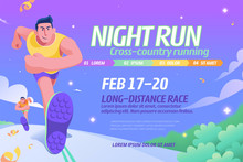Night Run Event Illustration