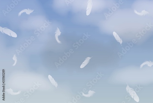 青空に舞う羽と青空の背景イラスト Stock Vector Adobe Stock 青空に舞う羽と青空の背景イラスト Stock Vector Adobe Stock