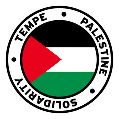 Round Tempe Palestine Solidarity Flag Clipart