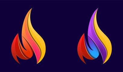 Wall Mural - Fire logo colorful with modern concept
