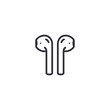 Air pods icon. Wireless symbol modern simple vector icon for website design, mobile app, ui. Vector Illustration
