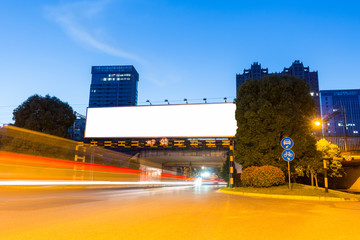 Poster - light box billboards at railway bridge