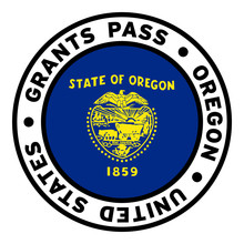 Round Grants Pass Oregon United States Flag Clipart