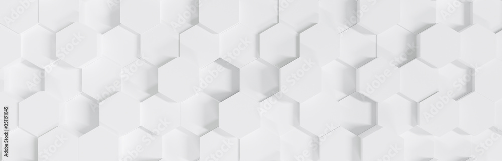 Abstract 3d octagon background wallpaper pattern. 3d white background texture with modern geometric shape. Empty showcase for advertising and banner on website. Mockup with gray podium scene concept. - obrazy, fototapety, plakaty 