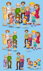 Wall Mural - Set of family member