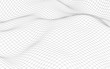© Plastic man - Abstract landscape on a white background. Cyberspace grid. hi tech network. 3d illustration