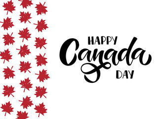 Wall Mural - Canada Day holiday vector Illustration. Typography design for banner, advertising, poster