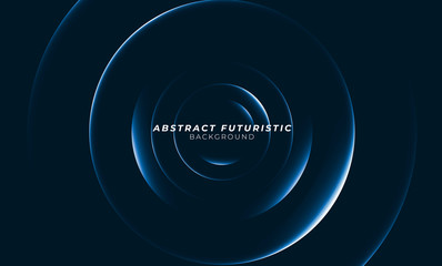 Wall Mural - 
Abstract glowing Circle lines background. Abstract futuristic art wallpaper. Vector illustration.