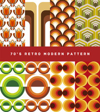 [70's Retro Modern Pattern Set] Vector Icons
