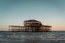Brighton West Pier At Sunset 