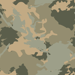 Poster - Forest camouflage of various shades of green and beige colors