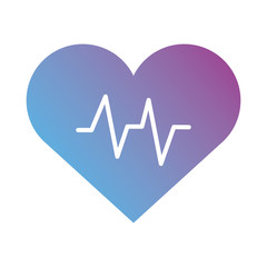 Sticker - medical heart cardiology pulse gradient silhouette style