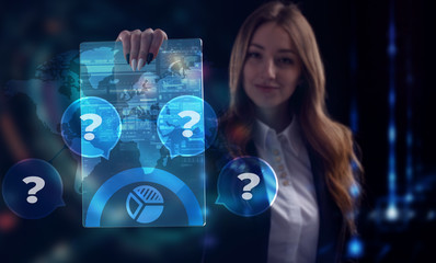 business, technology, internet and network concept. young businessman working on a virtual screen of
