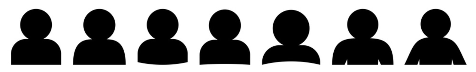 Wall Mural - user icon black | avatar illustration | client symbol | member profile logo | login head sign | isol