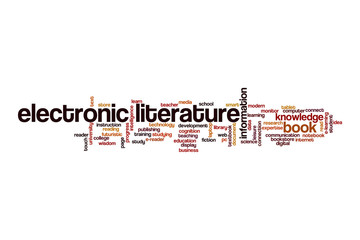 Sticker - Electronic literature cloud concept