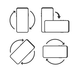 Poster - Rotate smartphone isolated icon. Device rotation symbol. Turn your device.