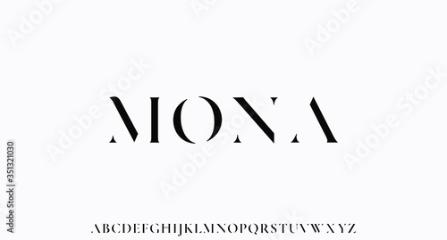 MONA. the luxury and elegant font glamour style Tableau sur Toile