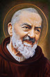 © Adam Ján Figeľ - Bratislava, Slovakia. 2019/10/20. A painting of Saint Padre Pio of Pietrelcina. A private chapel.