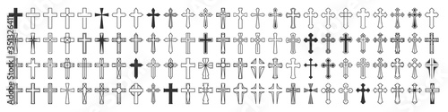 Fotomural Christian Cross Vector Set Collection