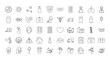 Medical care and covid 19 virus line style icon set vector design