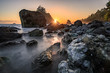 © Jeffrey Schwartz - Sunset at a Rocky Beach, Northern California Coast