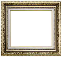 Wall Mural - Golden frame. Selected object on a white background.