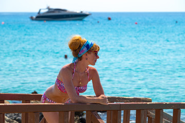 little girl on the beach