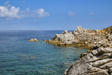 Wall Mural - Rocky coastline close near Santa Teresa Gallura on Sardinia