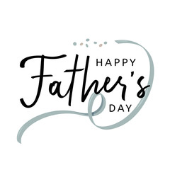 Happy Fathers Day Calligraphy greeting card. Vector illustration.