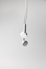 White headphones with on white isolated background