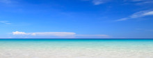 Beach And Tropical Sea With Copy Space For Banner Design.