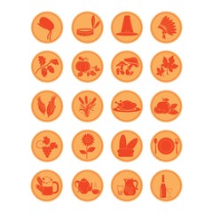 Sticker - set of thanksgiving icons