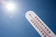 太陽と温度計