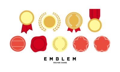Wall Mural - [ emblem ] flat vector icons