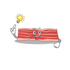 Sticker - Mascot character of smart bacon has an idea gesture