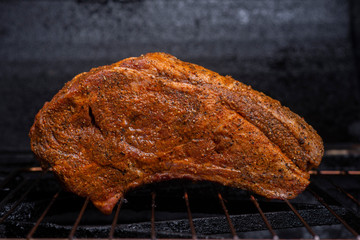 grilled steak on the grill