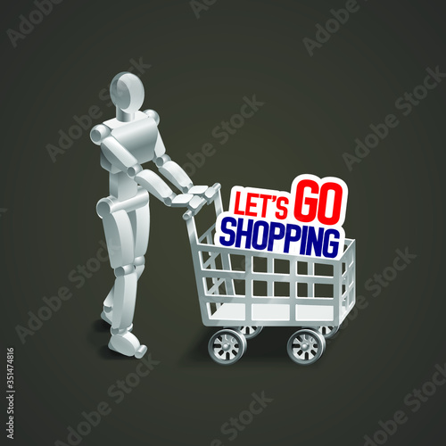 vector robot shopping