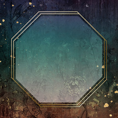Wall Mural - Frame on a textured background