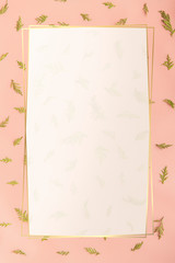 Wall Mural - Frame on leaves background